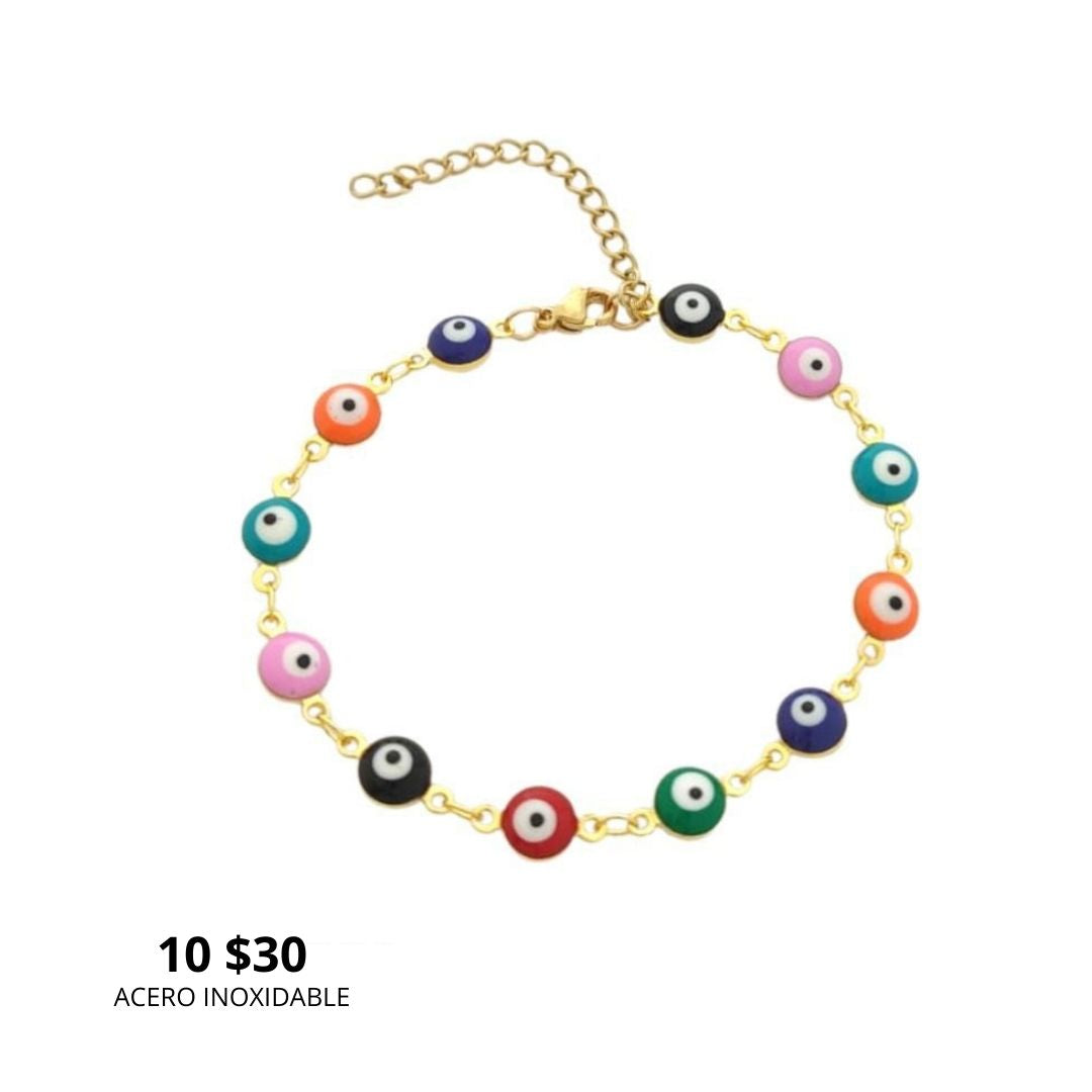 Pulsera Ojo Turco Acero Inoxidable